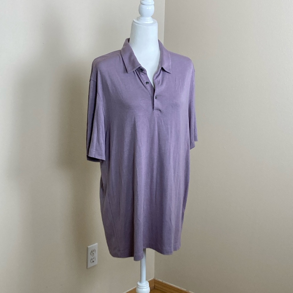 Theory Men's‎ Purple Polo/Golf Shirt Size XXL (B13)